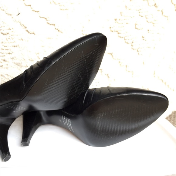 Black Leather Heels - Picture 3 of 5